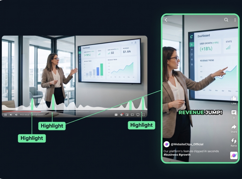 Ssemble Auto Curation — AI automatically detects viral moments and creates short clips